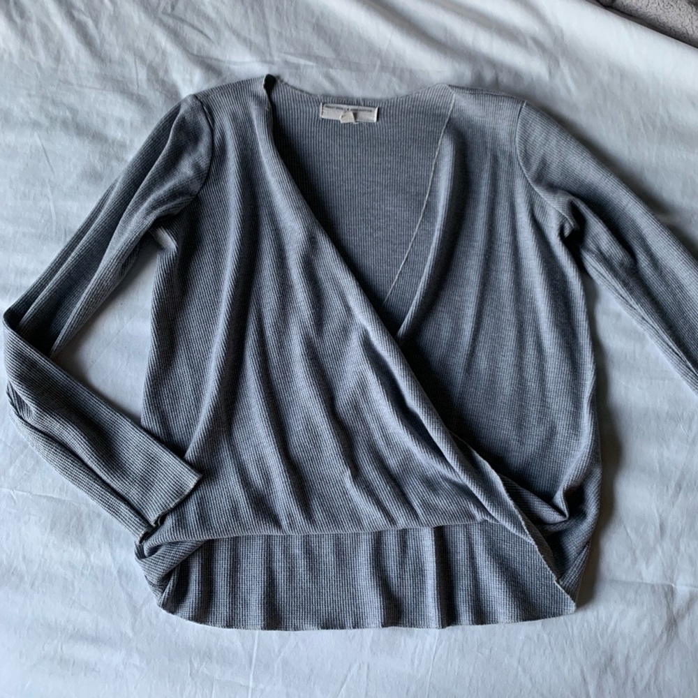 Long sleeve cross front shirt